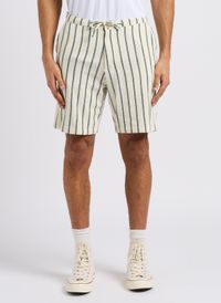 Selected - Short droit en coton bio rayé - Taille XL - Rayé