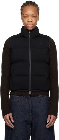 Moncler Gilet matelassé noir rembourré en duvet