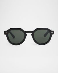 Grenelle Acetate & Nylon Round Sunglasses