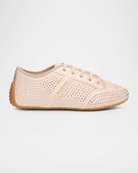 Embellished Satin Slim Sneakers