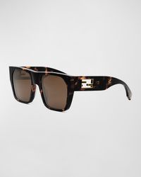 Baguette Acetate Shields Sunglasses