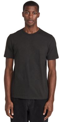 Theory Essential Cosmos Slub Cotton Tee Black L