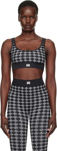 AMIRI Black MA Quad Seamless Sport Bra