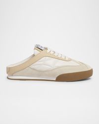 Kick Smooth Leather and Suede Sneaker Mules