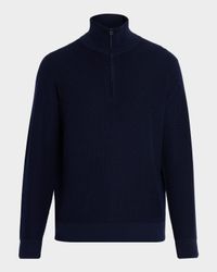 Men's Joel Ribbed Mock Neck Quarter-Zip Sweater