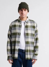 Hartford - Chemise droite col classique à carreaux en coton - Taille XL - Vert
