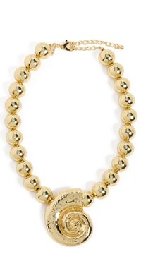 Kenneth Jay Lane Gold Bead Lobster Claw Necklace Gold One Size