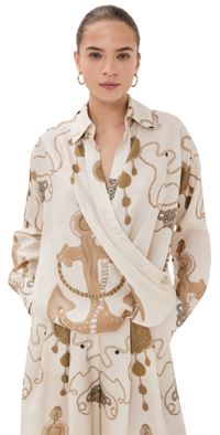 Isla & White Debra Shirt White Golden Hour XS