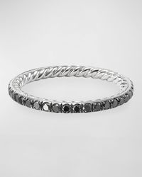 DY Eden Band Ring with Gemstones in Platinum, 1.85mm