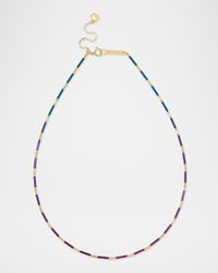 18K Yellow Gold Ombre Ceramic Necklace