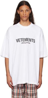 VETEMENTS T-shirt 'Limited Edition' blanc
