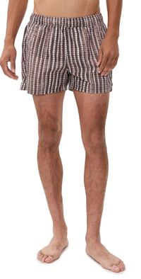 AUTO-REPLY Printed Sebastian Swim Trunks 4 Driftwood Brown XL