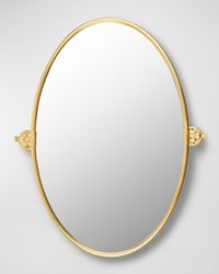 Burnish Golden Oval Mirror