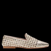 Jb Martin - Mocassins en cuir tressé - Taille 41 - Doré