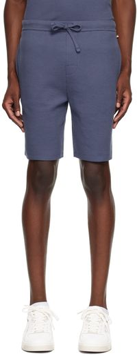 BOSS Blue Waffle Knit Shorts