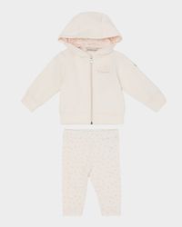 Girl's Hoodie & Star-Print Leggings, Size 1M-3