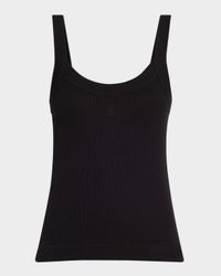 Frillio Ribbed Monogram Tank Top