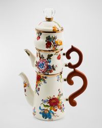 White Flower Market Stackable Coffee Set