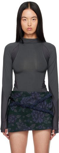 HYEIN SEO T-shirt de sport à manches longues gris