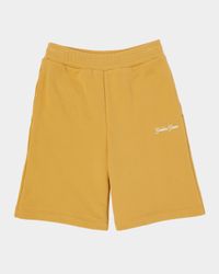 Kid's Journey Embroidered Cotton Fleece Shorts, Size 4-12