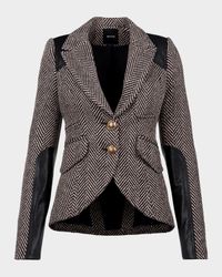 Herringbone Saddle Patch Equestrian Blazer