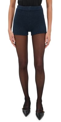 Line & Dot Reese Knit Sweater Shorts Navy S