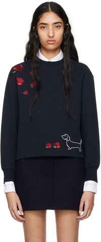 Thom Browne Navy Hector & Rose Sweatshirt