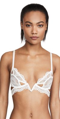 Thistle and Spire Kane Cutout V Wire Bra Ivory 32DD