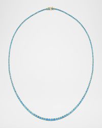 Graduating Turquoise Tennis Necklace