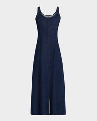 Farrow Sleeveless Cotton Denim Midi Dress