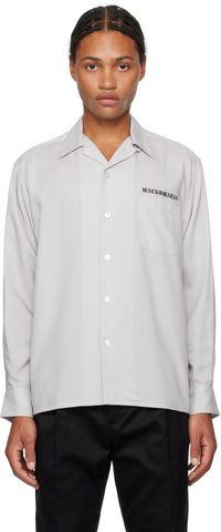 WACKO MARIA Chemise 50's grise à col ouvert