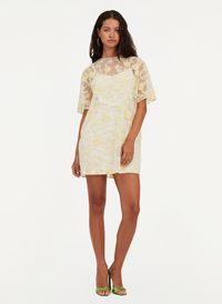 Rotate - Robe courte brodée - Taille 40 - Blanc