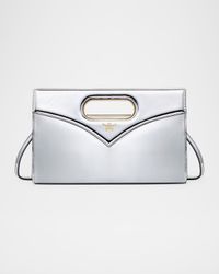 Diamond Metallic Leather Crossbody Bag