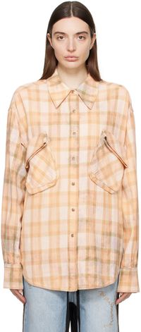 OPEN YY Orange Check Shirt