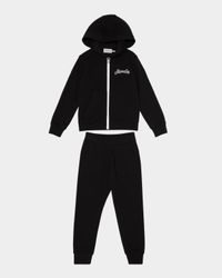 Boy's Logo Sweatshirt and Joggers Set, Size 4-6