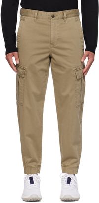 Boss Pantalon cargo vert à coupe classique