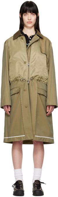 Andersson Bell Beige Bomber Mix Trench Coat