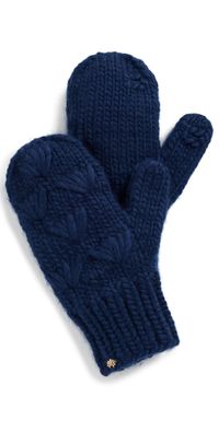 Lele Sadoughi Motley Mittens Navy One Size