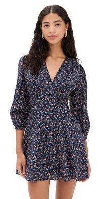 Birds of Paradis Paulina Dress Navy Rosette S