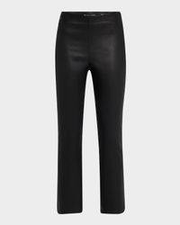 Slim Cropped Leather Pants