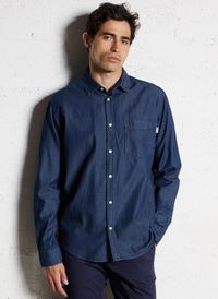 Pepe Jeans - Chemise col classique en coton - Taille XL - Bleu
