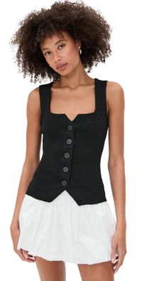 STAUD Marisa Vest Black XS