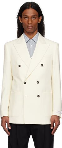 Tiger of Sweden Off-White Joachim Double-Breasted Blazer