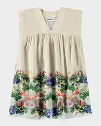 Girl's Cajla Floral-Print Sleeveless Coverup Dress, Size S-L