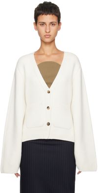 KHAITE Off-White 'The Scarlet' Cardigan