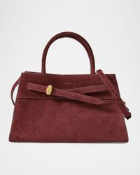 Dash Belted Suede Shoulder Bag