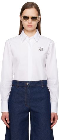 Maison Kitsuné White Fox Head Shirt