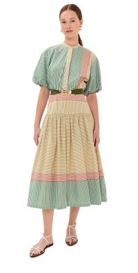 Silvia Tcherassi Jil Dress Garden Stripes L
