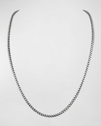 Men's Sterling Silver Chain Necklace, 22"