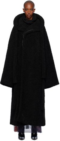 Ottolinger Black Wrap Teddy Long Coat